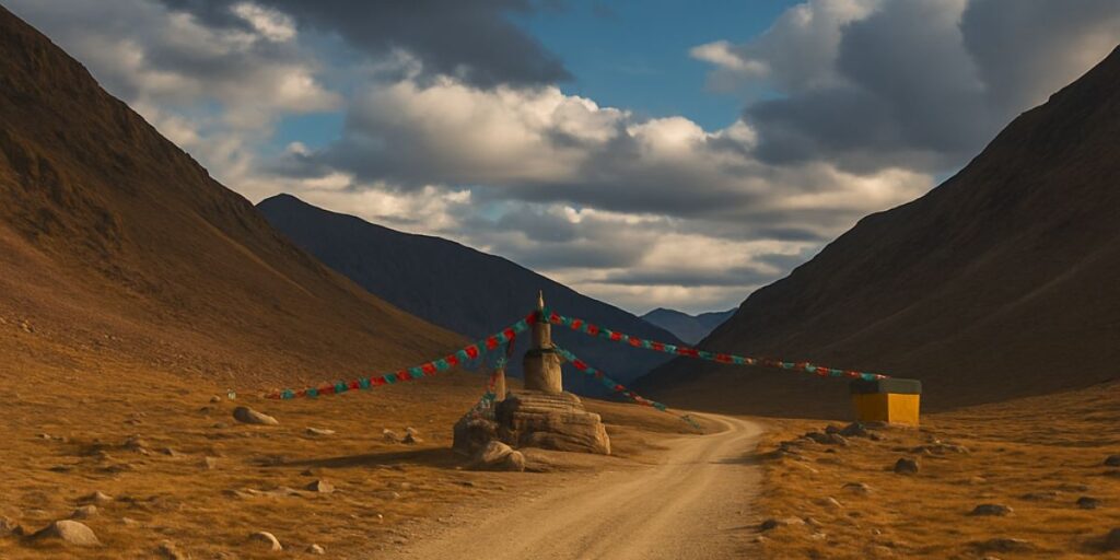 Ancient Himalayan pass route connecting India and Tibet